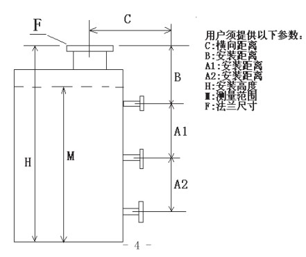 污水浮標(biāo)液位計選型參數(shù)圖