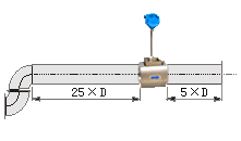 dn600渦街式流量計(jì)直管段安裝要求示意圖四